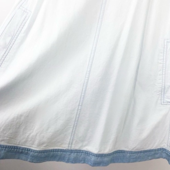 ADDISON Wyton A-Line Racerback V-Neck Light Wash Chambray Dress - Picture 11 of 14